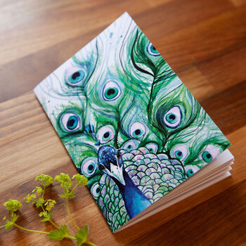 Inky Peacock Eco Notebook, 6 of 11