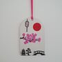 Japanese Style Scene Handpainted Clay Wall Hanging, thumbnail 2 of 7