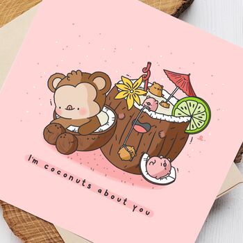 Cute Coconuts Greetings Card, 6 of 9