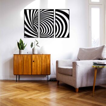 3D Wooden Spiral Wall Art Optical Illusion Decor, 9 of 10
