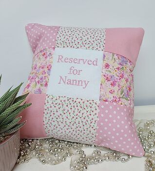 Reserved For Nanny Cushion Peach And Raspberry, 7 of 7