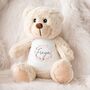 Personalised Soft Teddy Bear For New Baby, thumbnail 2 of 3