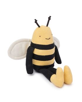 Linen Blend Bumble Bee Soft Toy, 3 of 4