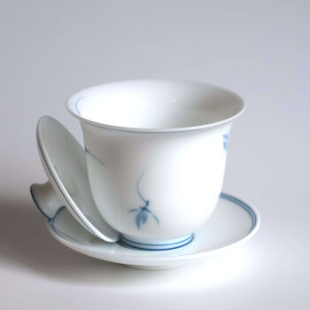 Handmade Porcelain Tall Gaiwan Tea Brewing Bowl, 3 of 4