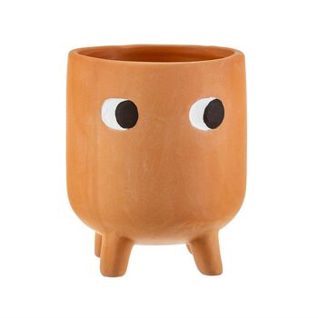 Terracotta Cute Face Planter With Choice Of Plant, 2 of 2
