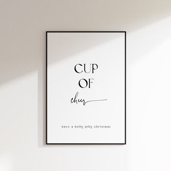 Cup Of Cheer Minimal Christmas Print, 6 of 6