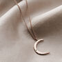 Textured Confetti Birthstone Crescent Moon Necklace, thumbnail 6 of 10