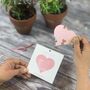 Plant A Heart Seed Paper Card Set In Red, Gold And Pink, thumbnail 9 of 12