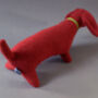 Knitted Lambswool Dachshund Dog, thumbnail 3 of 7