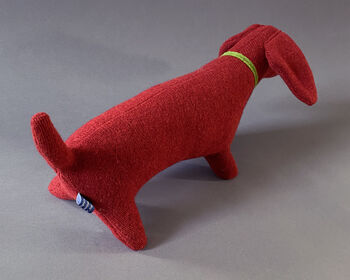 Knitted Lambswool Dachshund Dog, 3 of 7