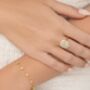 Two.Five Ct Oval Moissanite Halo Engagement Ring, thumbnail 8 of 9
