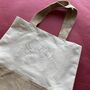 Embroidered Wifey Est Year Jute Tote Bag, thumbnail 10 of 10