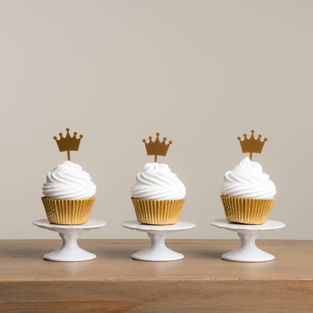 Crown Cupcake Decorations Set Of Six By Funky Laser