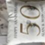 Personalised 50th Golden Wedding Anniversary Cushion, thumbnail 4 of 7
