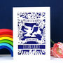 Personalised Floral New Baby Papercut Card, thumbnail 6 of 6