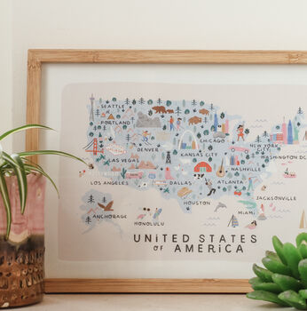United States Illustrated Map, 2 of 5