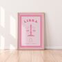 Children's Libra Zodiac Print, thumbnail 1 of 8