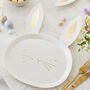 Gold Foiled Easter Bunny Paper Plates, thumbnail 1 of 3