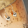 Cute Heart Sterling Silver Earrings On A Gift Card, thumbnail 1 of 8