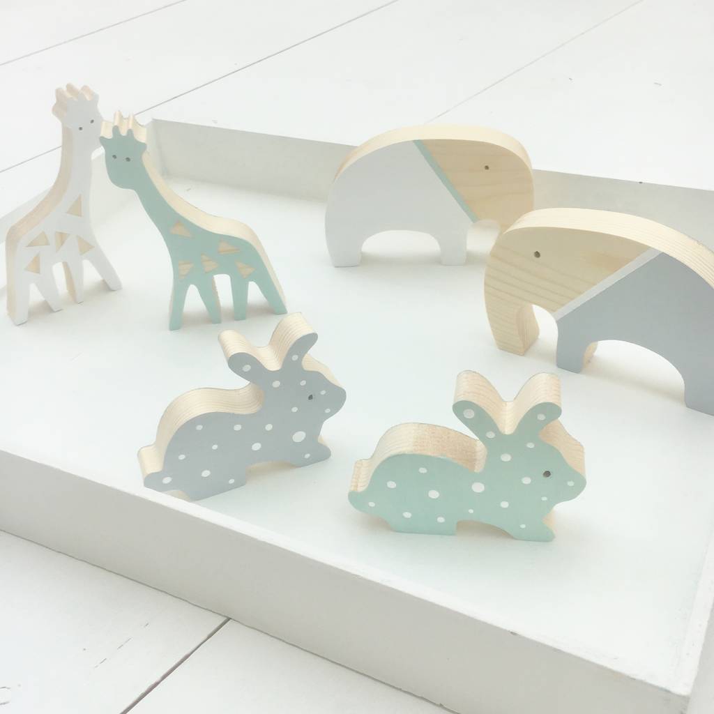 wooden nursery animal collection by myla & oscar
