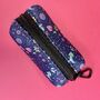 Navy And Pink Floral Dog Poo Bag Holder, thumbnail 4 of 4