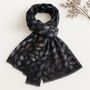 Autumn Whisper Leaf Print Scarf, thumbnail 2 of 7
