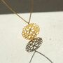 Gold Plated Sterling Silver Flower Power Necklace, thumbnail 1 of 4