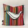 Ducks In A Row Velvet Cushion White Duck, thumbnail 1 of 6