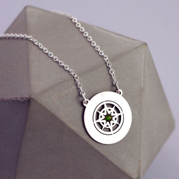 Design Your Own Birthstone Sterling Silver Compass, 6 of 7