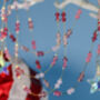 Pink And Reds Christmas Garland, Crystal Beaded, thumbnail 5 of 7