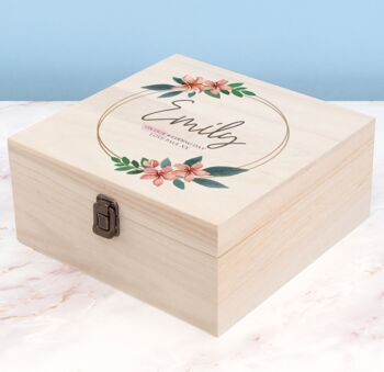 Personalised Floral Wedding Keepsake Box, 5 of 12