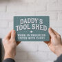 Personalised Dad's Workshop Metal Sign, thumbnail 3 of 4