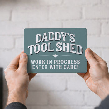 Personalised Dad's Workshop Metal Sign, 3 of 4