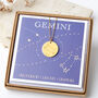 Zodiac Constellation Stainless Steel Gold Necklace, thumbnail 1 of 11