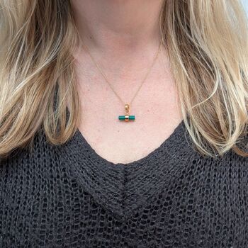 The T Bar Green Onyx Necklace, 2 of 10