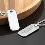 Personalised Men's Metallic Grey Dog Tag Necklace, thumbnail 1 of 11