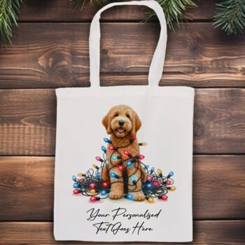 Personalised Labradoodle In Christmas Lights, 4 of 8