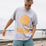 Staycation Men's Slogan T Shirt With Sun Graphic, thumbnail 3 of 4