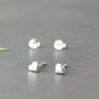 Sterling Silver Tiny Heart Stud Earrings, thumbnail 1 of 8