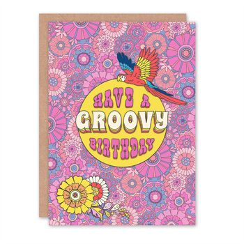 Retro 70s Groovy Birthday Card, 2 of 2
