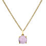 Cabachon Amethyst And Yellow Gold Plated Necklace, thumbnail 9 of 12