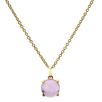 Cabachon Amethyst And Yellow Gold Plated Necklace, 9 of 12