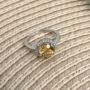 Round Citrine 925 Sterling Silver Ring, thumbnail 3 of 4