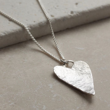 Handmade Recycled Silver Heart Necklace, 3 of 12