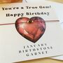 January Birthstone Bracelet Birthday Card, thumbnail 4 of 8