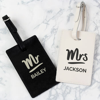 Mr And Mrs Luxury Luggage Tag Set, 2 of 2