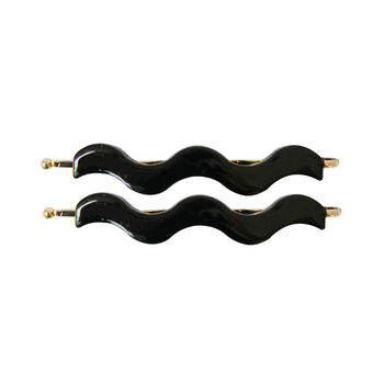 Set Of Two Wave Hair Clips, 4 of 9
