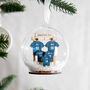 Personalised 3D Wooden Family Football Shirts Bauble, thumbnail 2 of 5