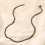 Men's Black Stainless Steel Curb Chain Necklace, thumbnail 6 of 6