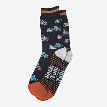 Men's Road Cruiser Motorbikes Bamboo Socks Black, 2 of 4